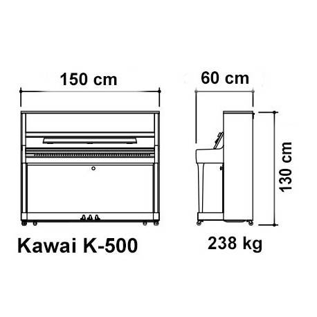 Piano droit Kawai K 500  à Rennes et en Bretagne